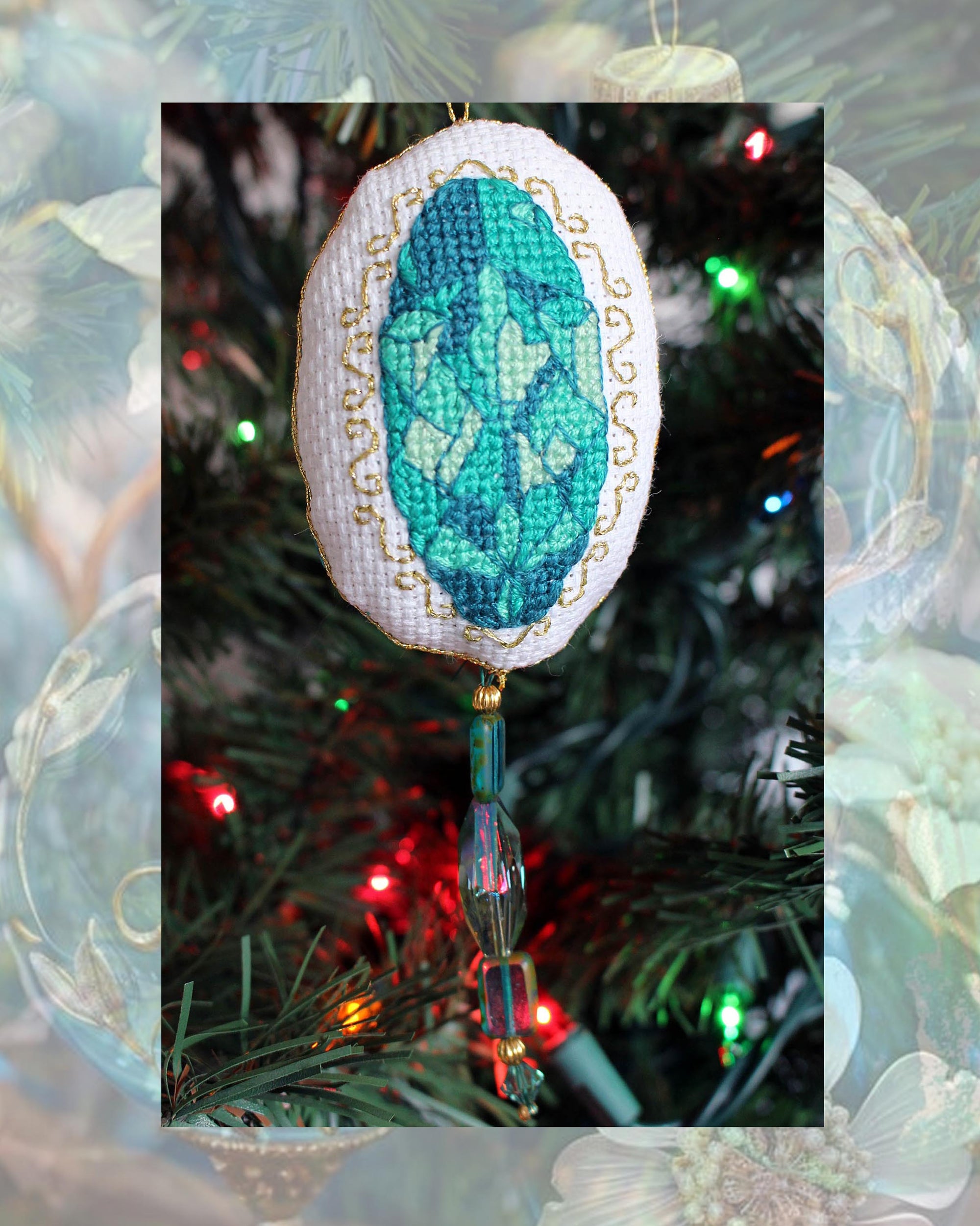 Jewel Ornaments Cross Stitch Pattern Download