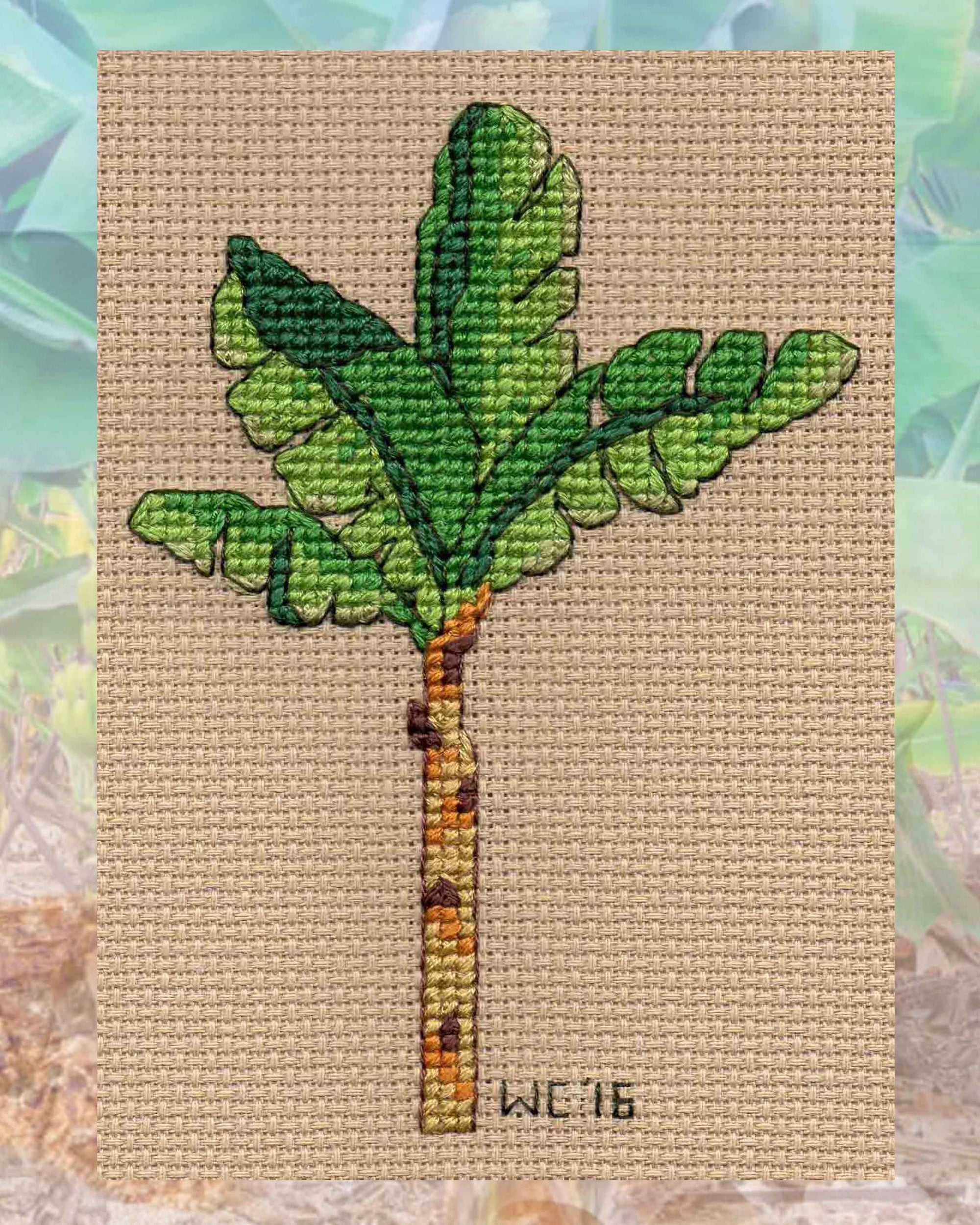 Tropical Palm Tree Cross Stitch Pattern Download