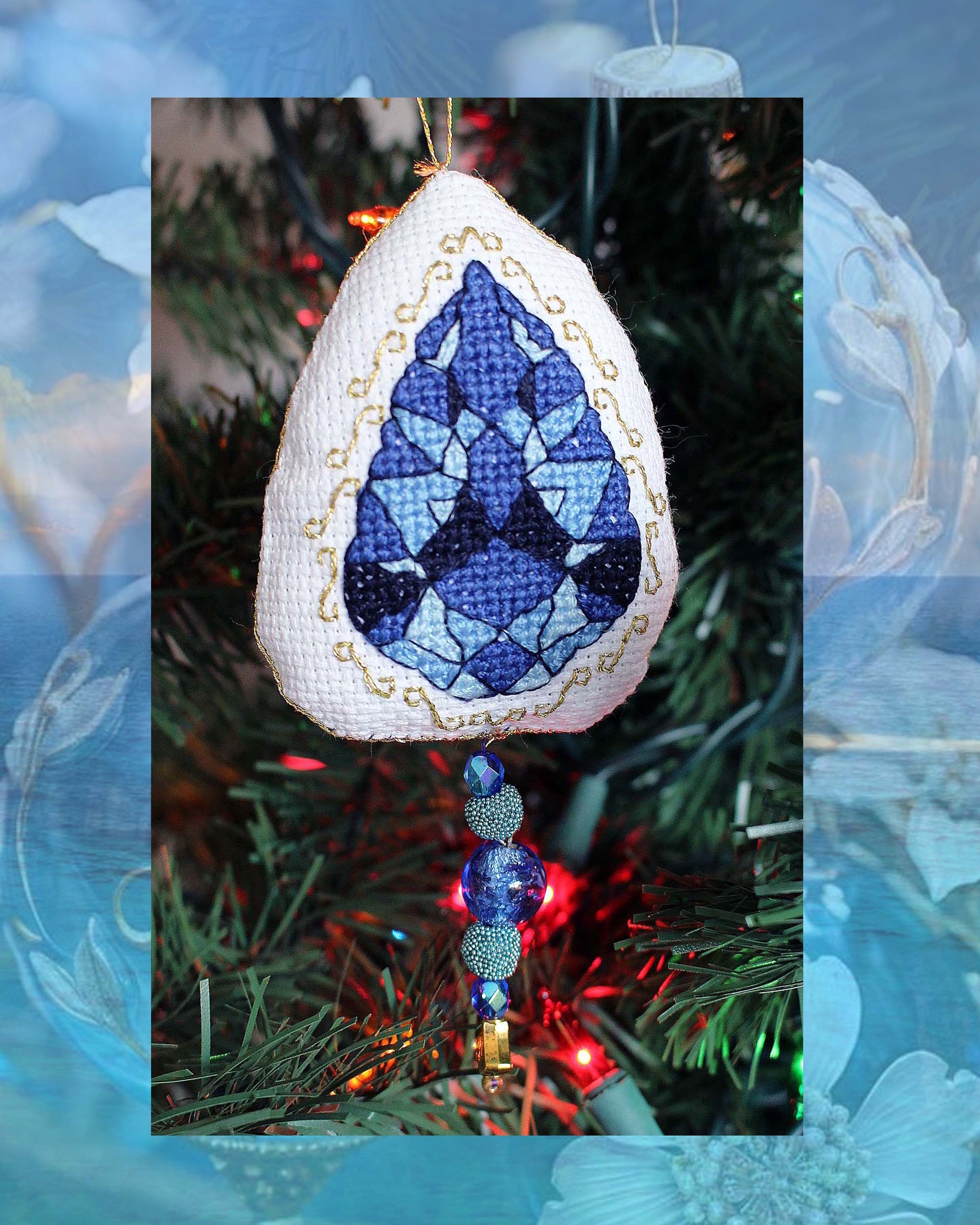 Jewel Ornaments Cross Stitch Pattern Download