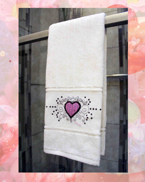 Valentine Towels Cross Stitch Pattern Download