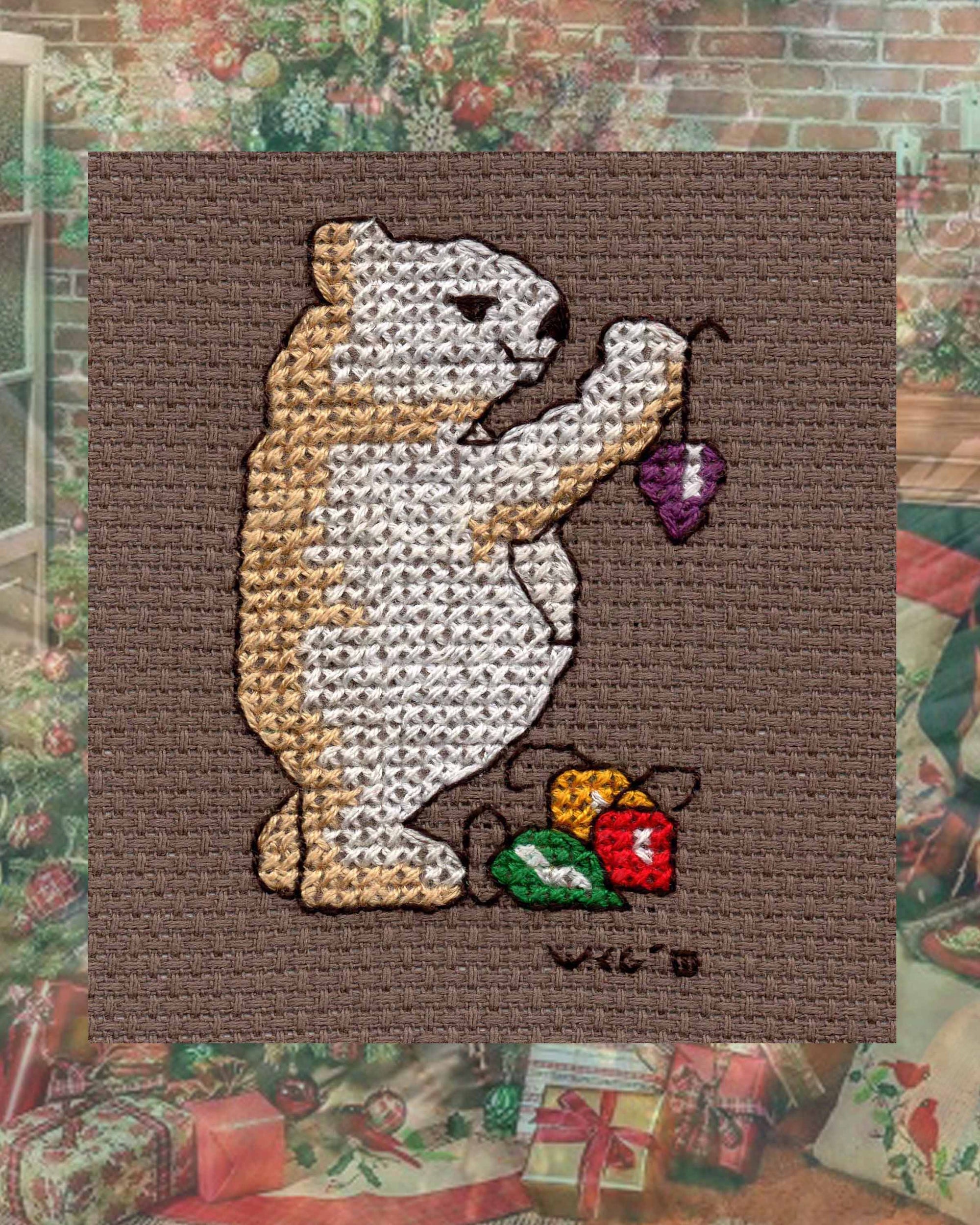 Four Jolly Bears Cross Stitch Pattern Download