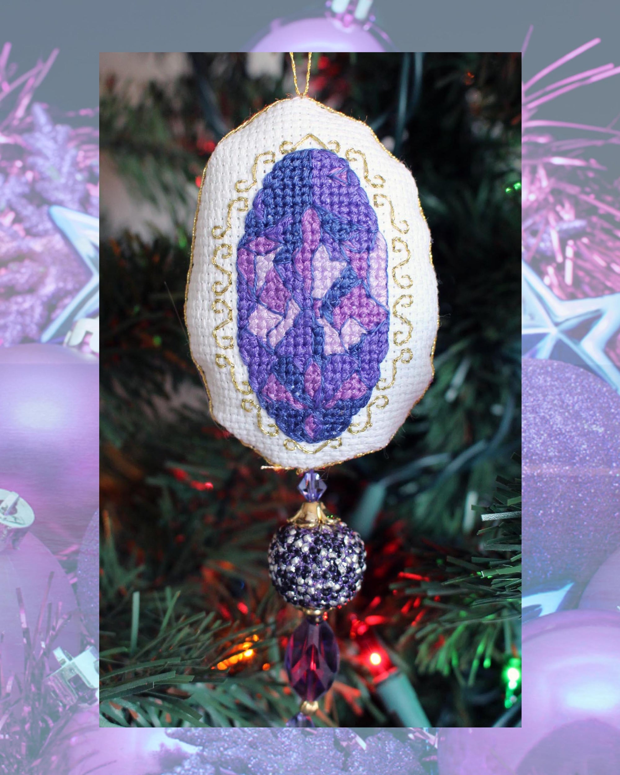 Jewel Ornaments Cross Stitch Pattern Download