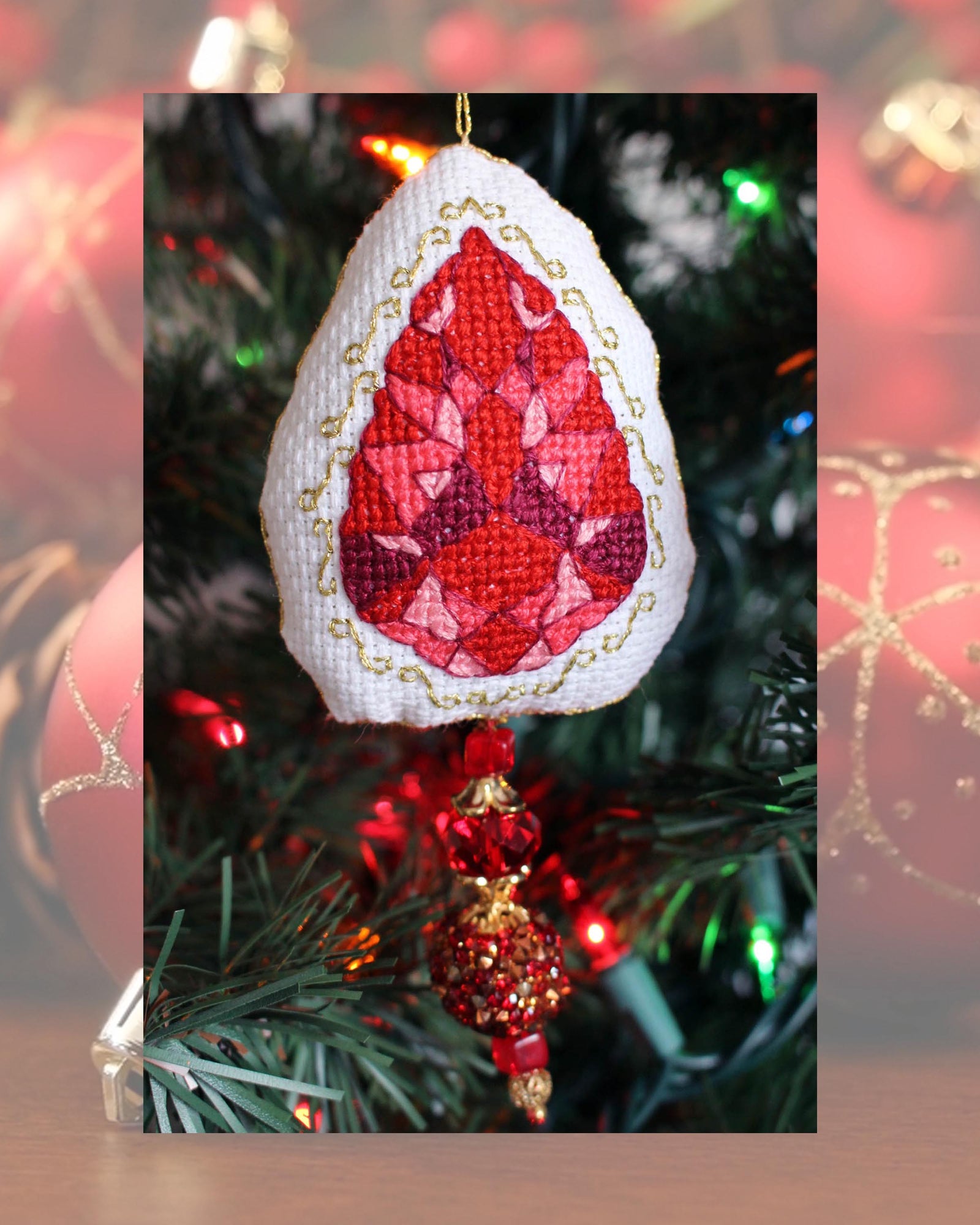 Jewel Ornaments Cross Stitch (PDF Pattern)