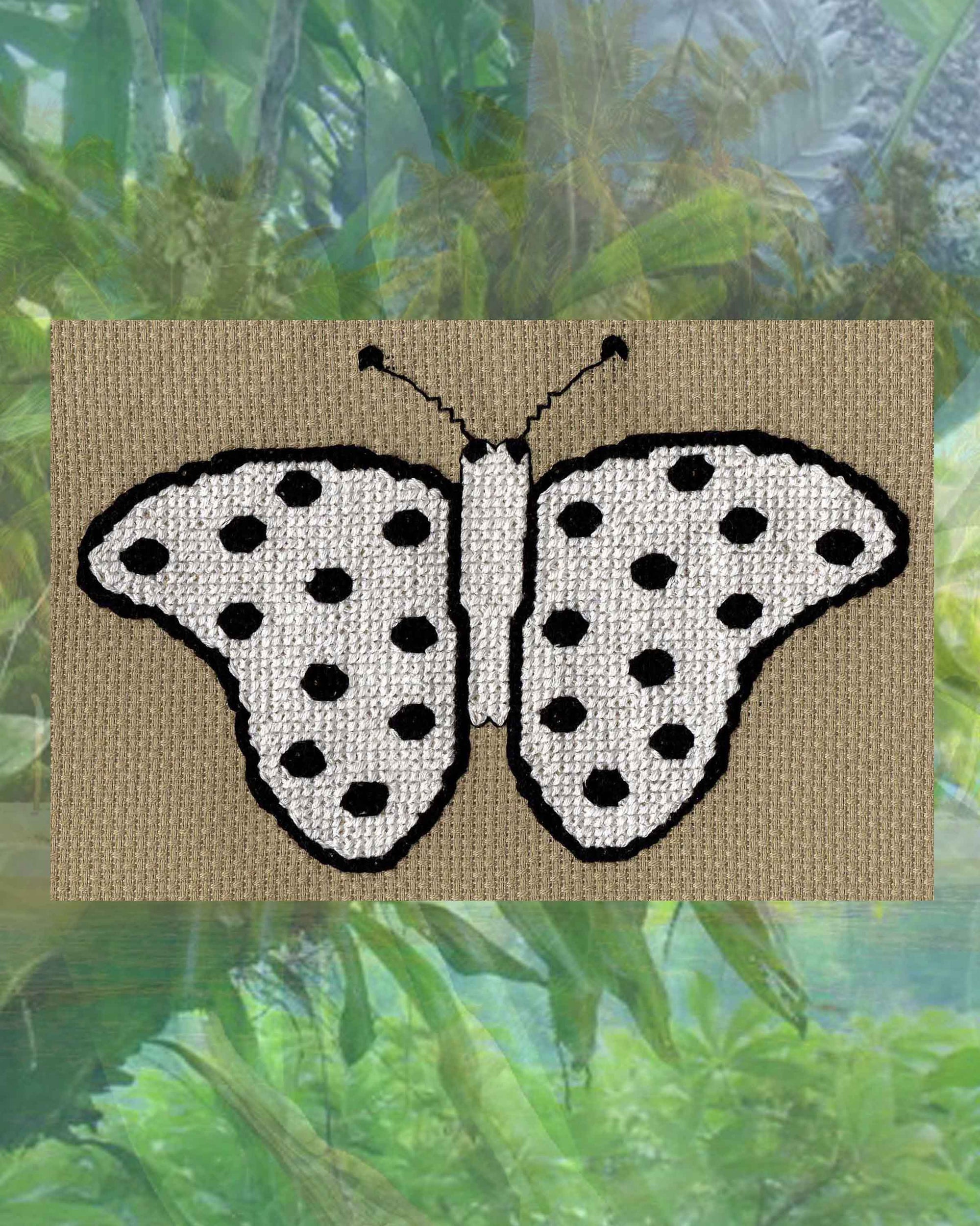 Mardi Gras Butterfly Cross Stitch Pattern Download