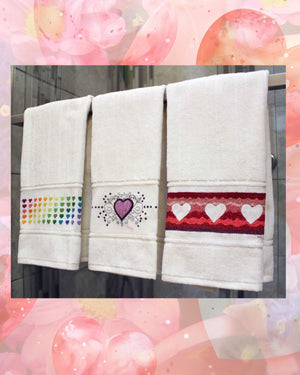 Valentine Towels Cross Stitch Pattern Download