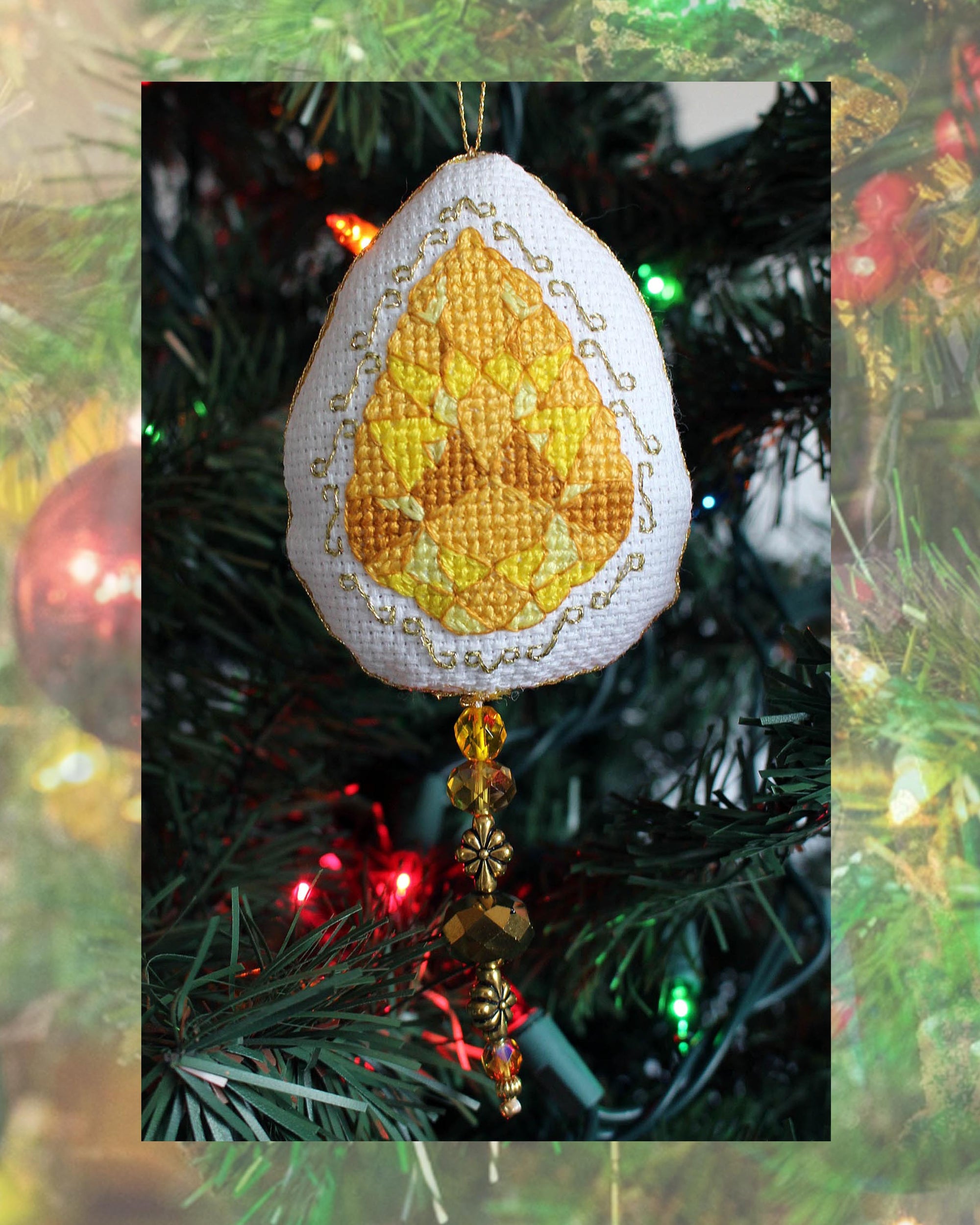 Jewel Ornaments Cross Stitch Pattern Download
