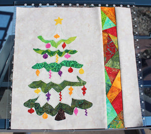 Frosted Tree with Stained Glass Quilt Pattern Download