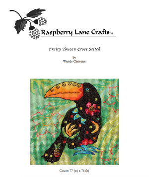 Fruity Toucan Cross Stitch (PDF Pattern)