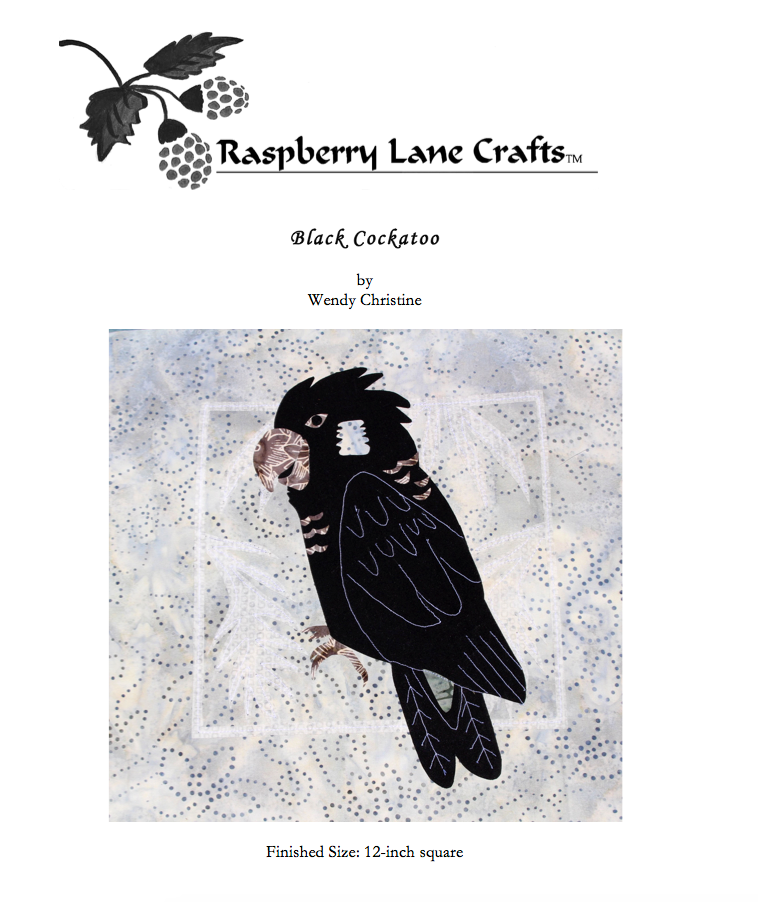 Black Cockatoo Quilt (PDF Pattern)