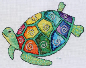 Sparkling Sea Turtle Cross Stitch Pattern Download