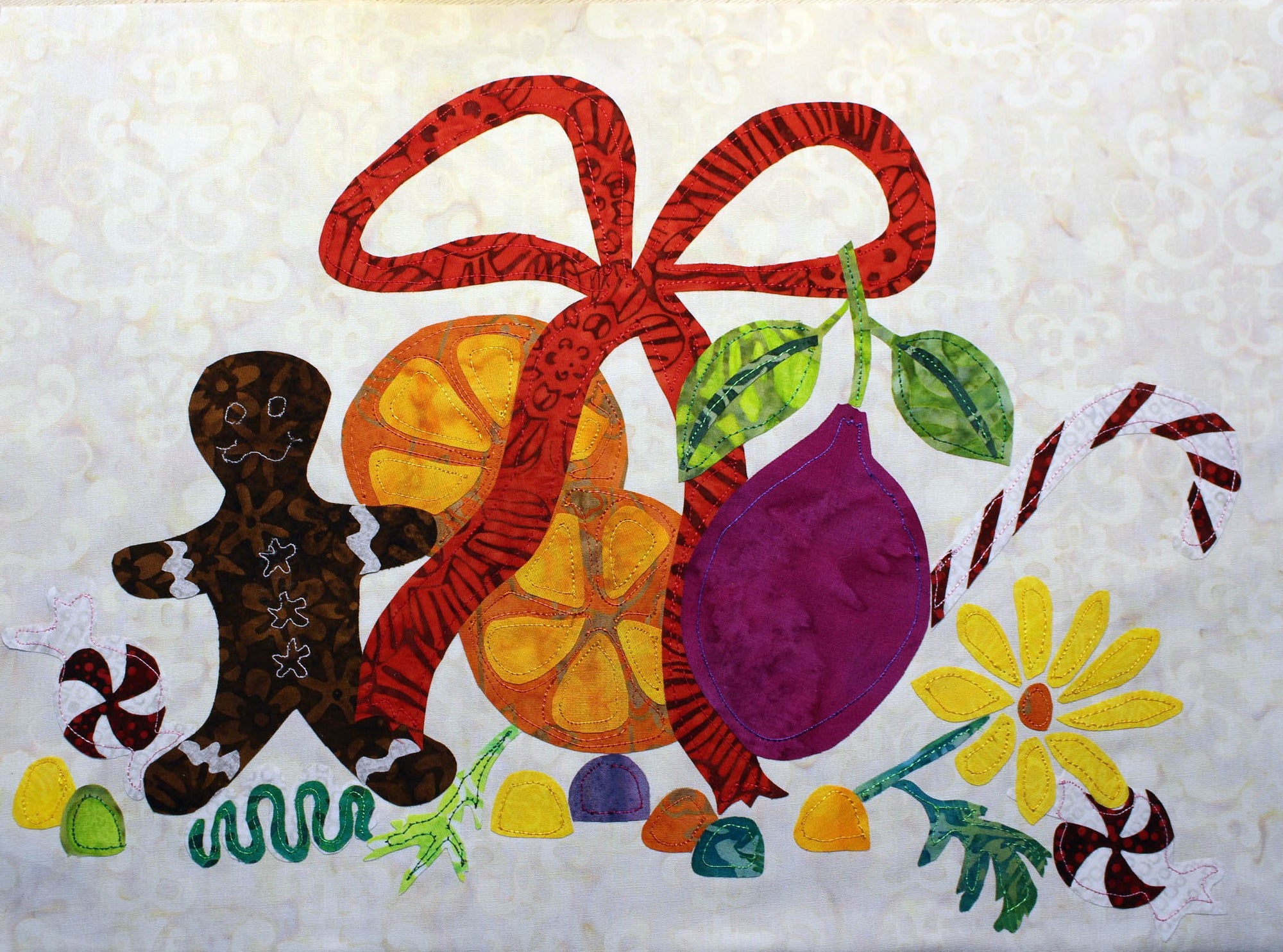 Sugared Plum with Stained Glass Quilt Pattern Download