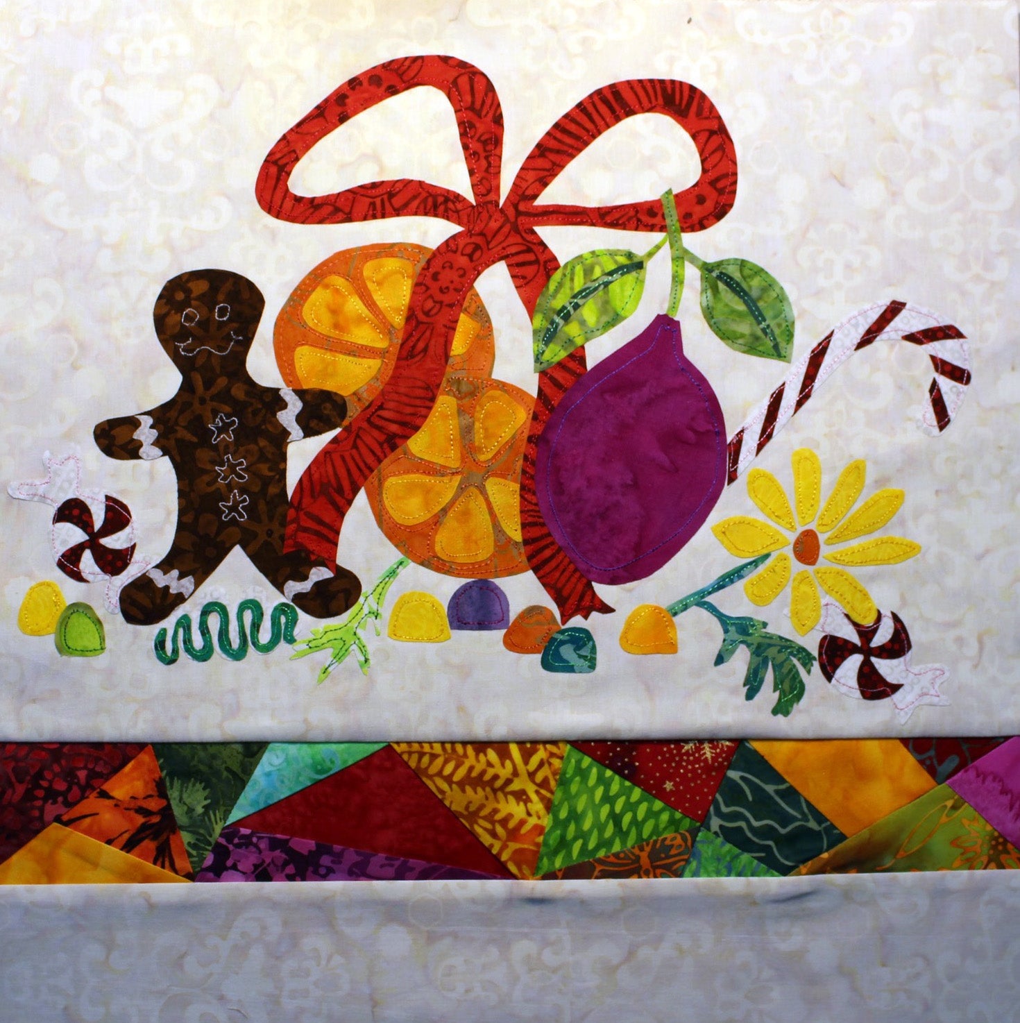 Sugared Plum with Stained Glass Quilt Pattern Download