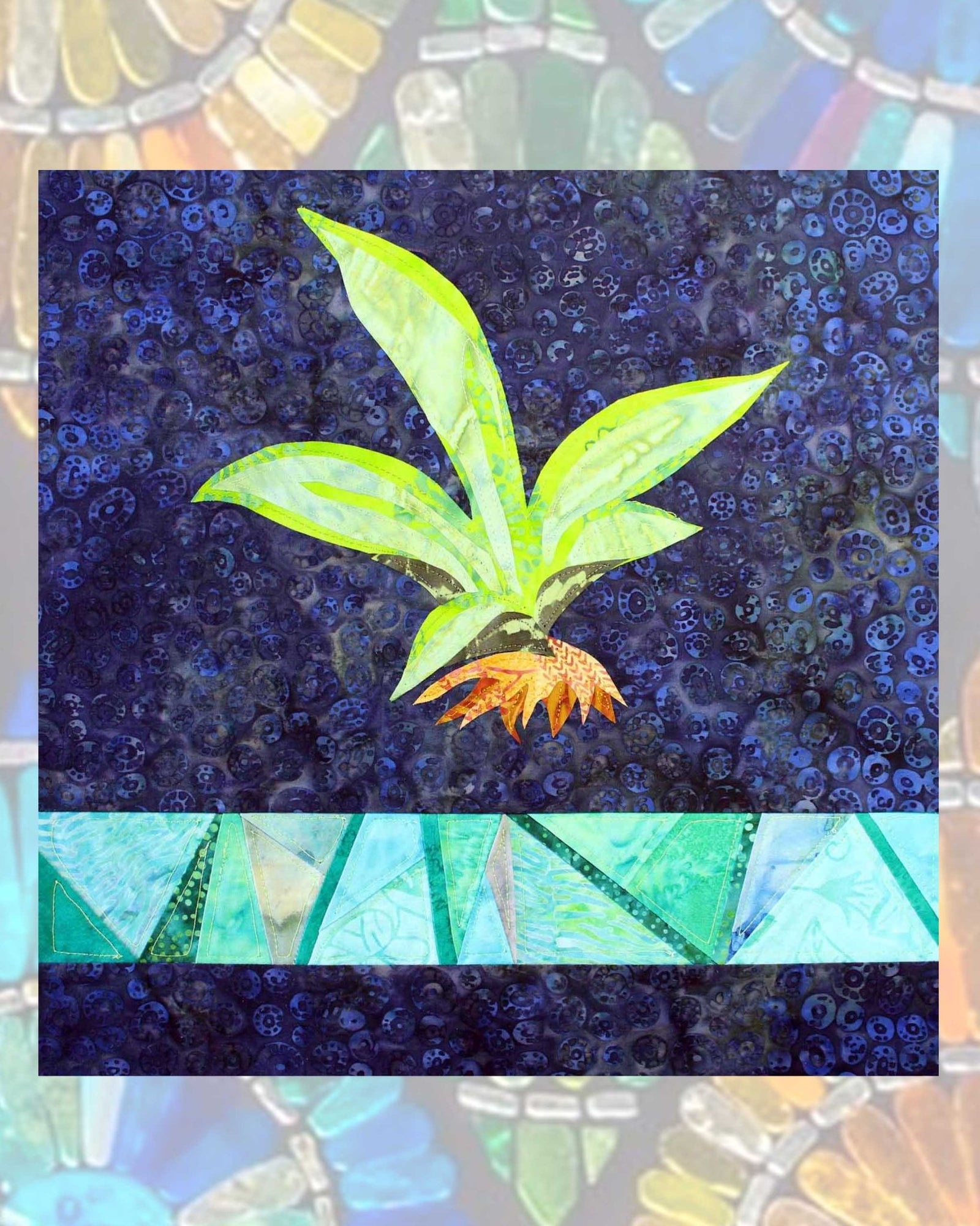 Agave with Stained Glass Quilt Pattern Download - Raspberry Lane Crafts