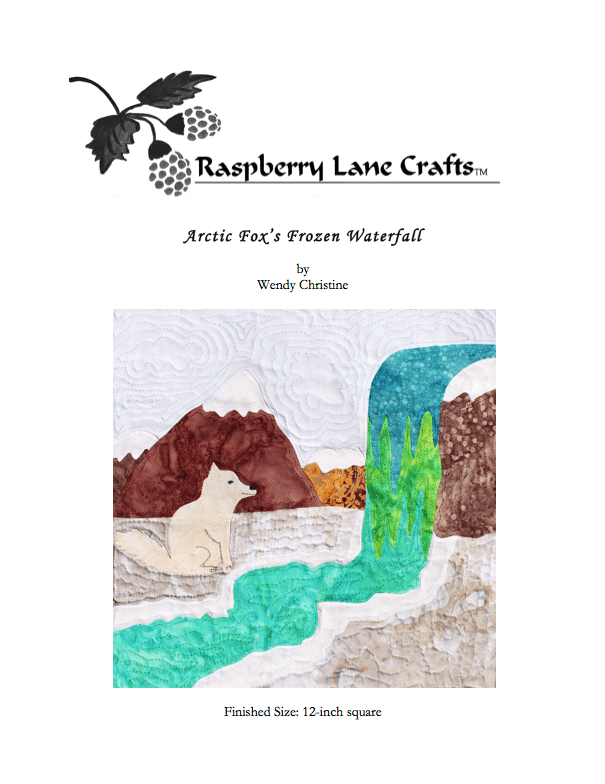 Artic Fox Frozen Waterfall Quilt Pattern Download - Raspberry Lane Crafts