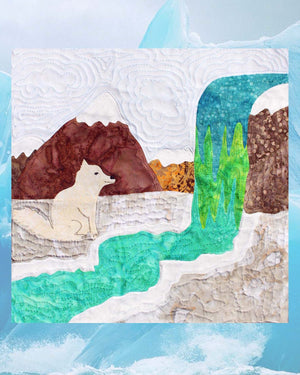 Artic Fox Frozen Waterfall Quilt Pattern Download - Raspberry Lane Crafts