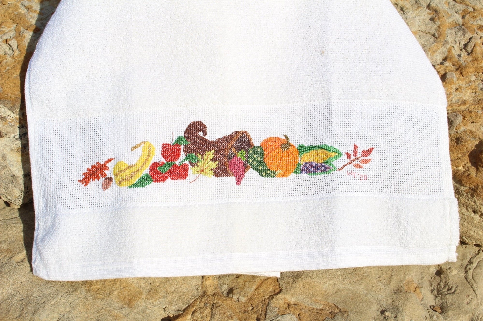 Autumn Cornucopia Cross Stitch Pattern Download - Raspberry Lane Crafts
