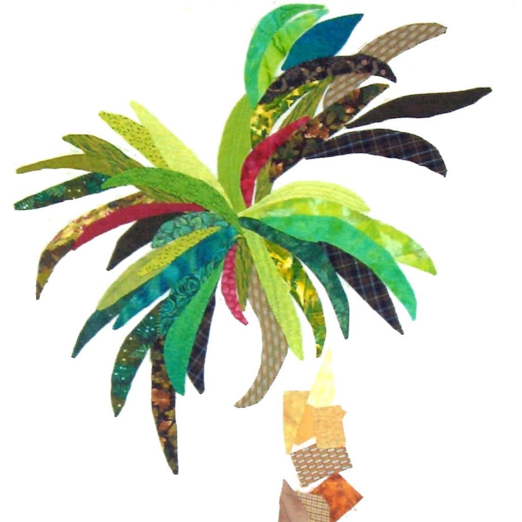 Banana Palm Applique Quilt Pattern Download - Raspberry Lane Crafts