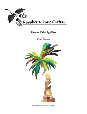 Banana Palm Applique Quilt Pattern Download - Raspberry Lane Crafts