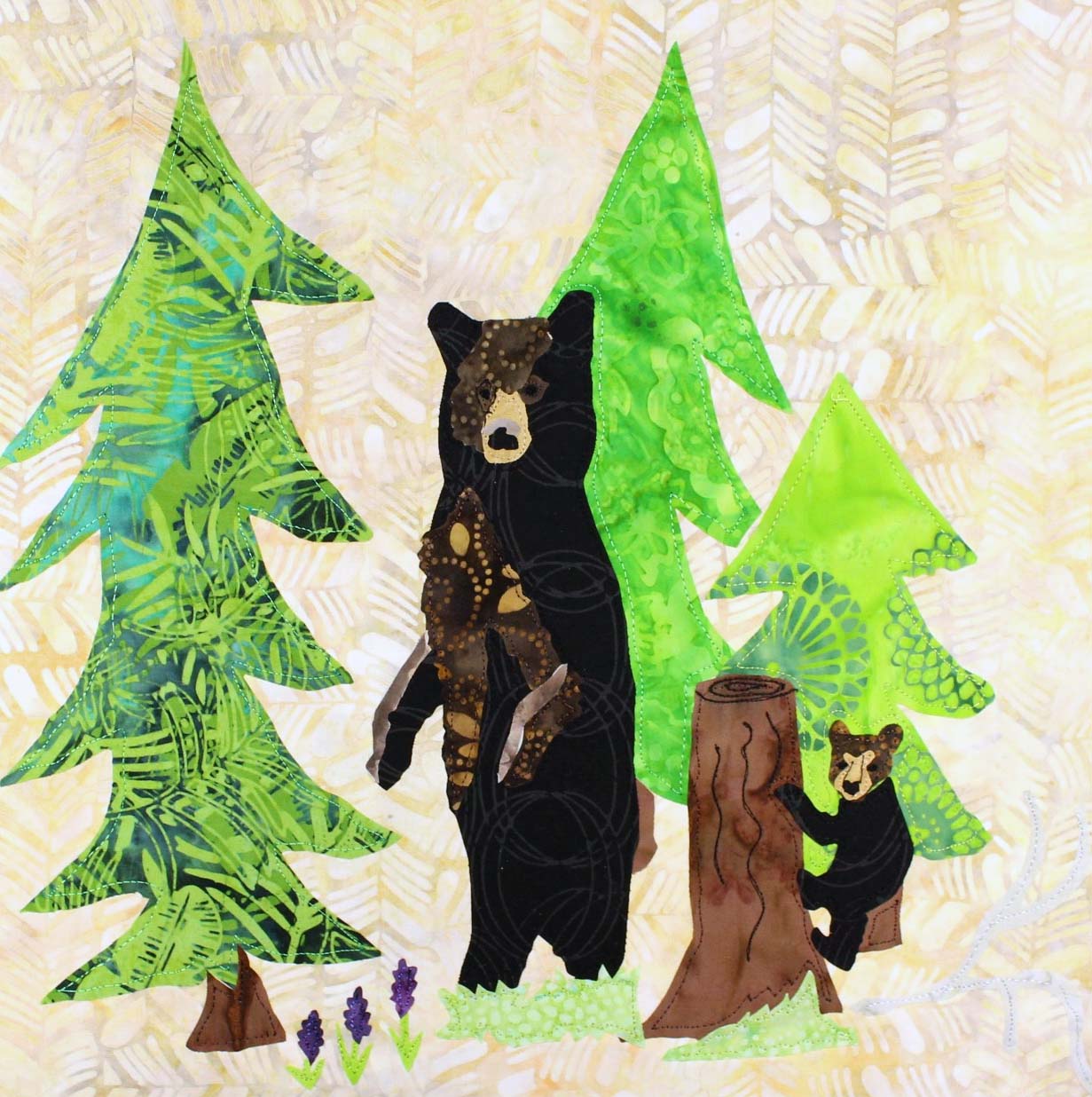 Black Bear Forest Quilt Pattern Download - Raspberry Lane Crafts