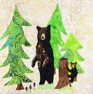 Black Bear Forest Quilt Pattern Download - Raspberry Lane Crafts