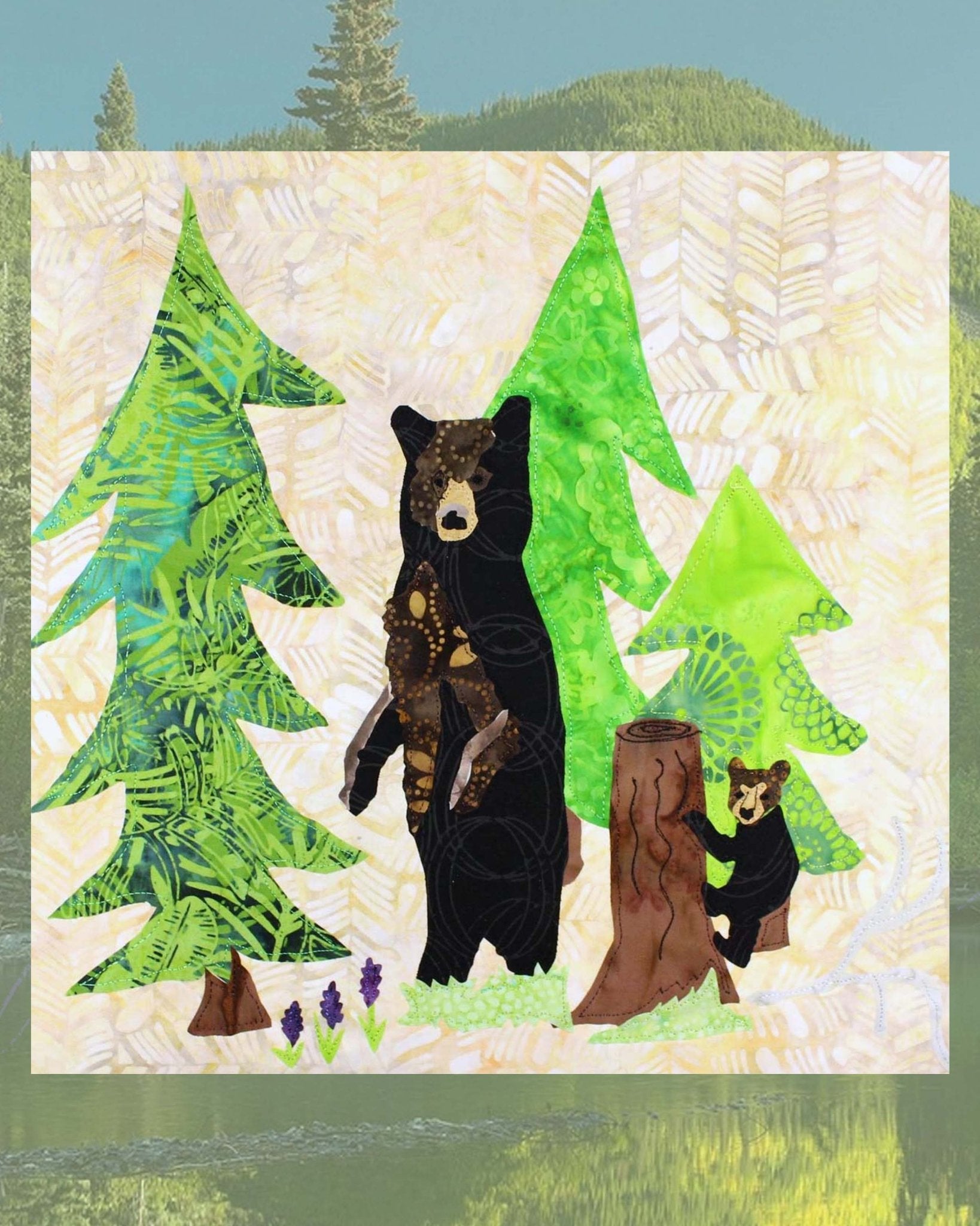 Black Bear Forest Quilt Pattern Download - Raspberry Lane Crafts