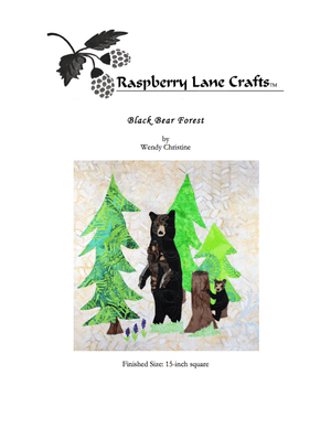 Black Bear Forest Quilt Pattern Download - Raspberry Lane Crafts