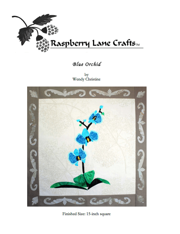 Blue Orchid Quilt Pattern Download - Raspberry Lane Crafts