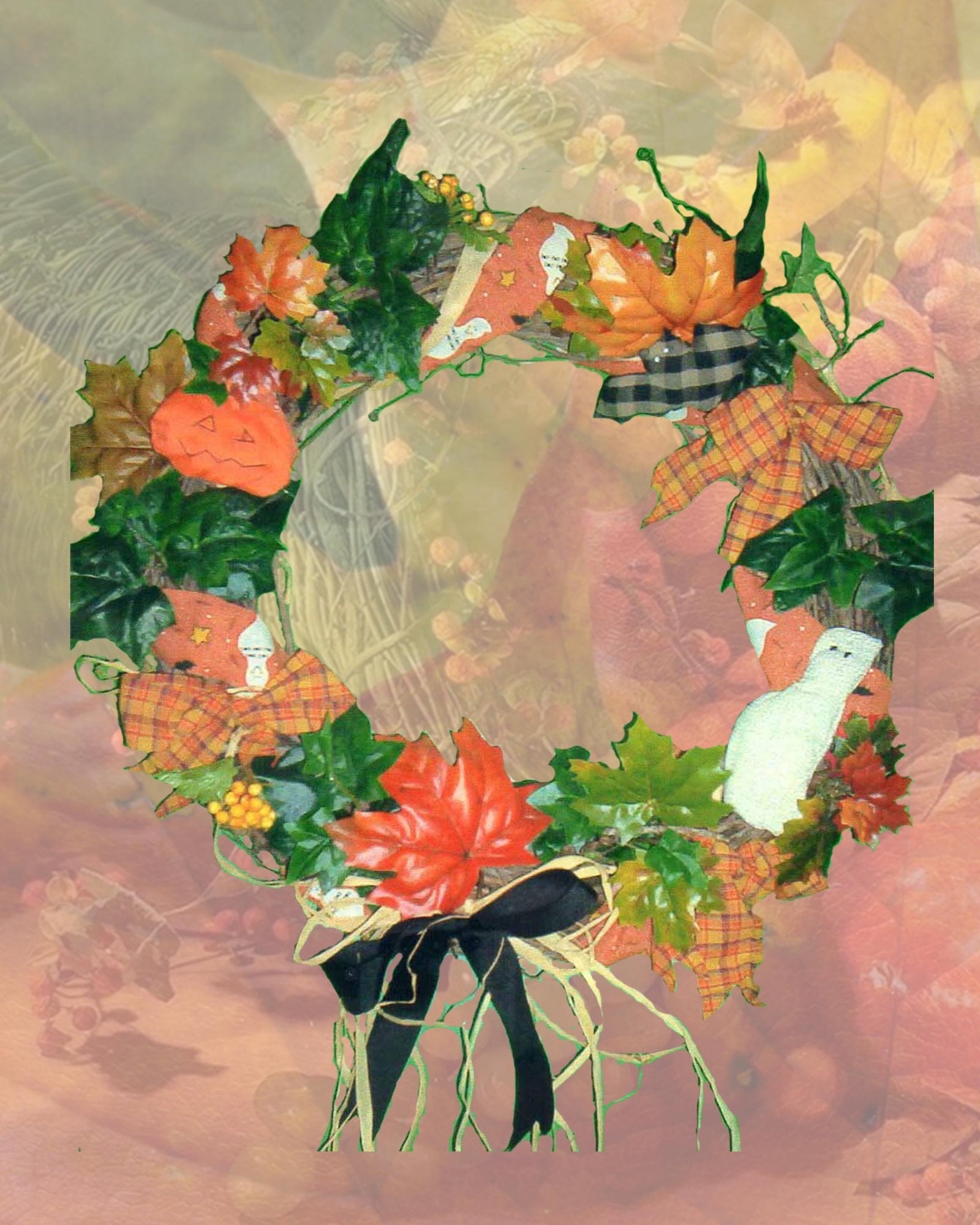 Boo - rific Wreath Pattern Download - Raspberry Lane Crafts