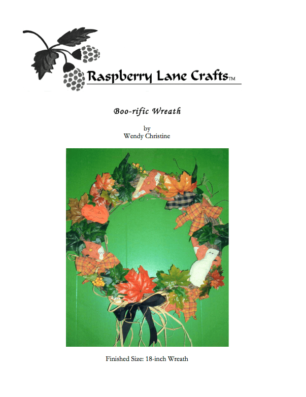Boo - rific Wreath Pattern Download - Raspberry Lane Crafts