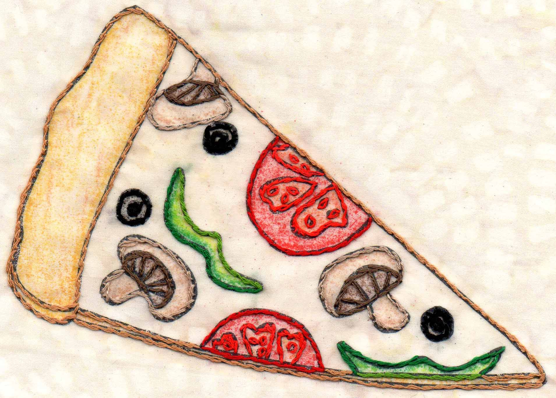 Burgers, Fries and Pizza Embroidery Pattern Download - Raspberry Lane Crafts