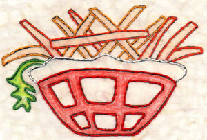 Burgers, Fries and Pizza Embroidery Pattern Download - Raspberry Lane Crafts