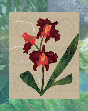 Burgundy Bliss Orchid Quilt Pattern Download - Raspberry Lane Crafts