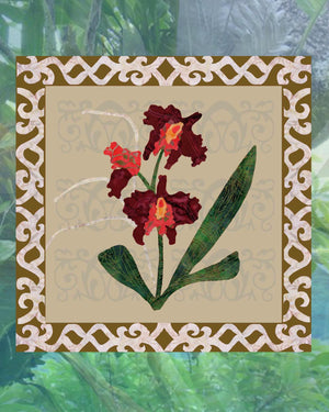 Burgundy Bliss Orchid Quilt Pattern Download - Raspberry Lane Crafts