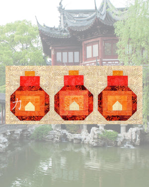 Chinese Lantern Strength Quilt Pattern Download - Raspberry Lane Crafts