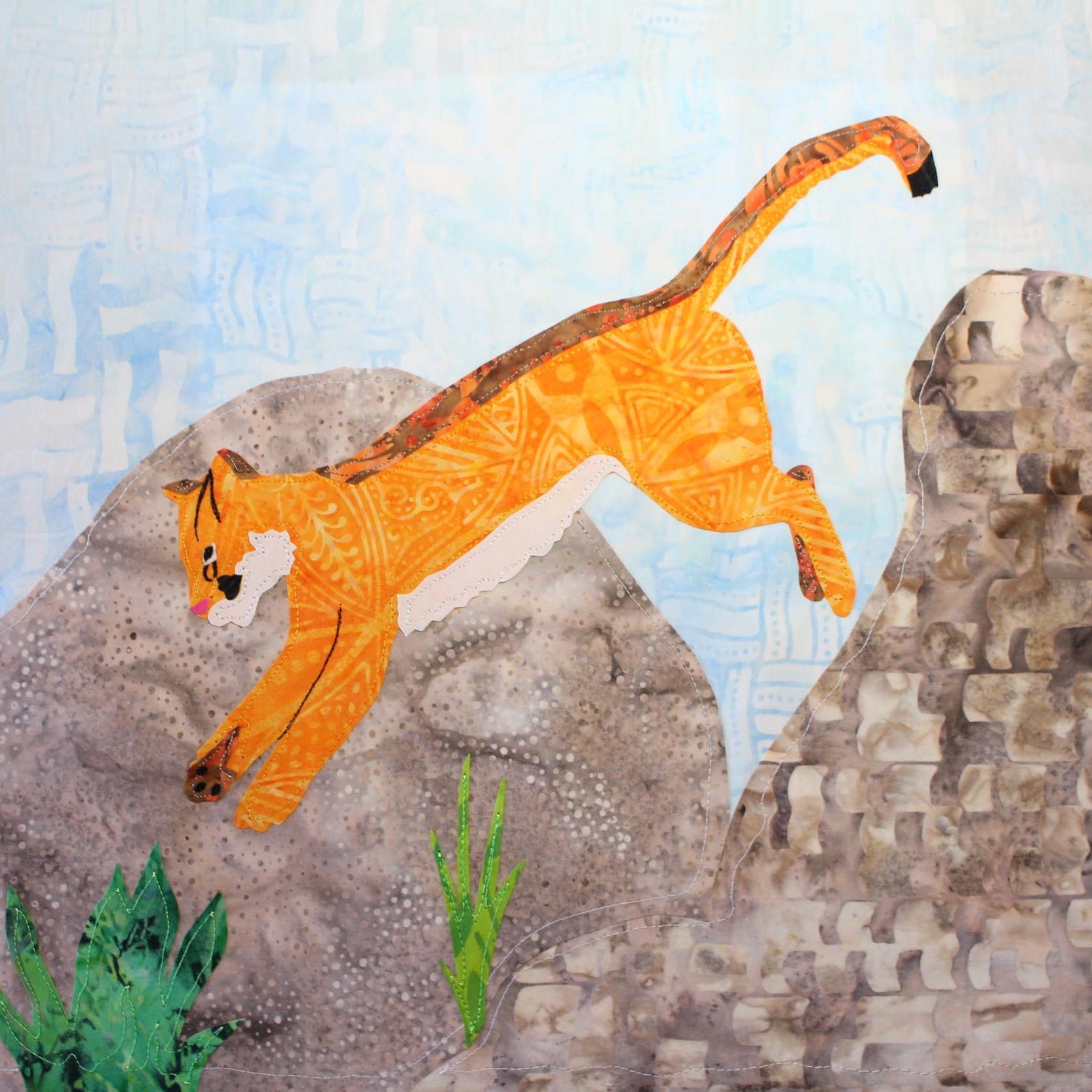 Cougar Jumping Quilt Pattern Download - Raspberry Lane Crafts