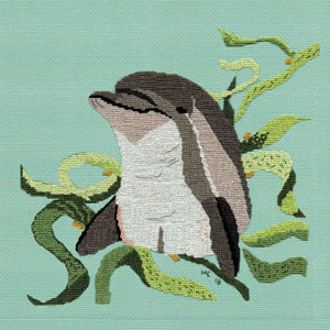 Dolphin with Kelp Cross Stitch Pattern Download - Raspberry Lane Crafts
