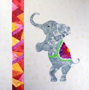 Elephant with Stained Glass Quilt Pattern Download - Raspberry Lane Crafts