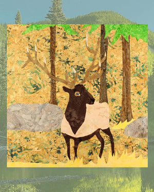 Elk in the Forest Quilt Pattern Download - Raspberry Lane Crafts
