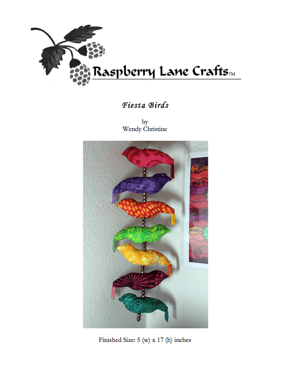 Fiesta Birds Mobile Quilt Pattern Download - Raspberry Lane Crafts