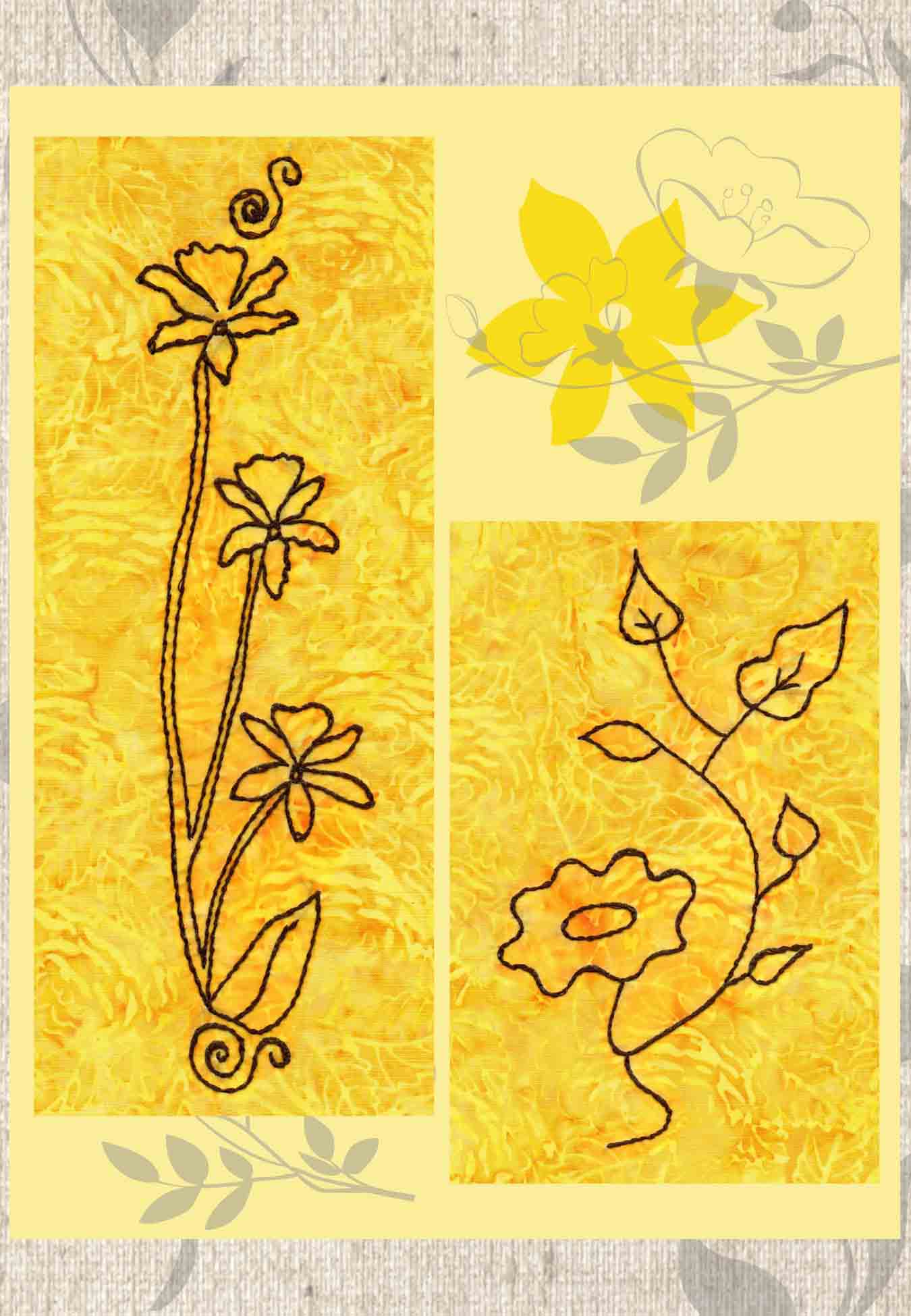 Flower Field Embroidery Pattern Download - Raspberry Lane Crafts