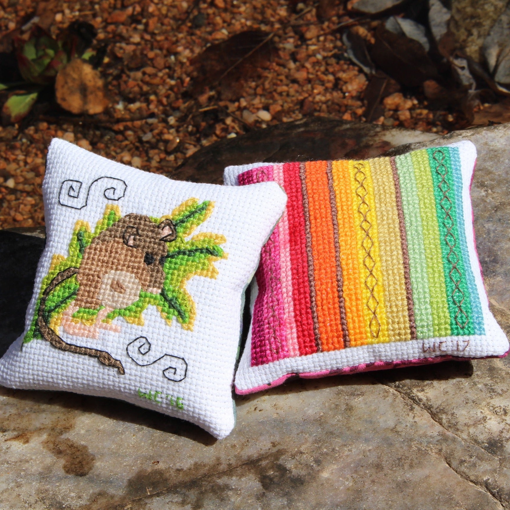 Forest Pin Cushion Cross Stitch Pattern Download - Raspberry Lane Crafts