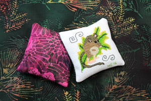 Forest Pin Cushion Cross Stitch Pattern Download - Raspberry Lane Crafts