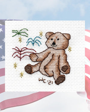 Four Patriotic Bears Cross Stitch Pattern Download - Raspberry Lane Crafts