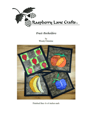 Fruit Potholder Quilt Pattern Download - Raspberry Lane Crafts