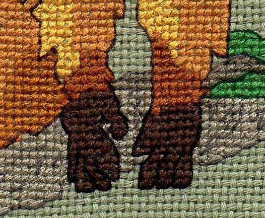 Golden Lion Tamarin Cross Stitch Pattern Download - Raspberry Lane Crafts