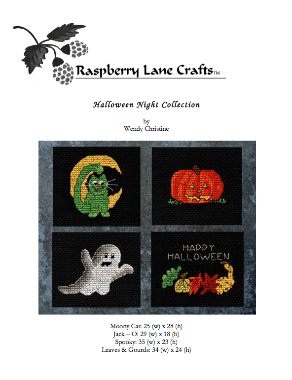 Halloween Night Cross Stitch Pattern Download - Raspberry Lane Crafts