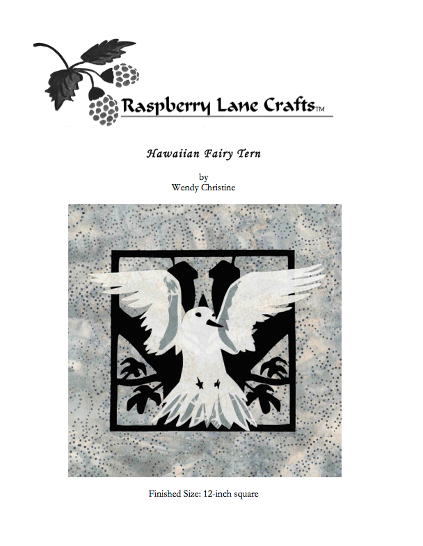 Hawaiian Fairy Tern Quilt Pattern Download - Raspberry Lane Crafts