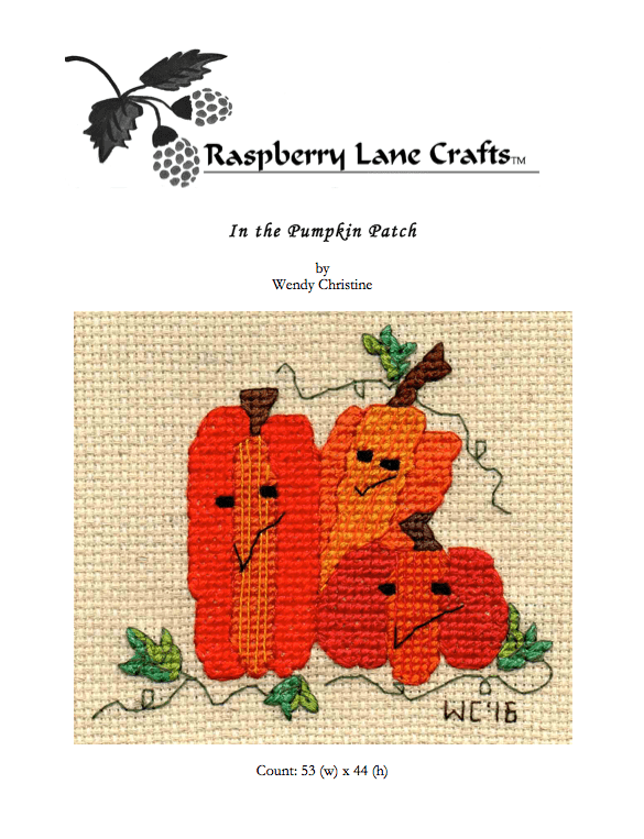 In the Pumpkin Patch Cross Stitch Pattern Download - Raspberry Lane Crafts