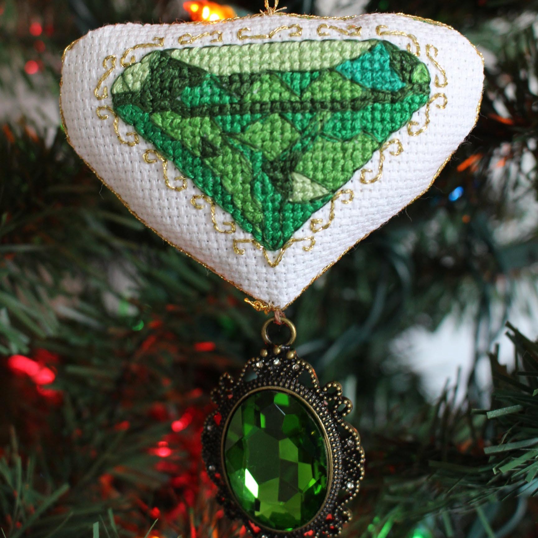 Jewel Ornaments Cross Stitch Pattern Download - Raspberry Lane Crafts