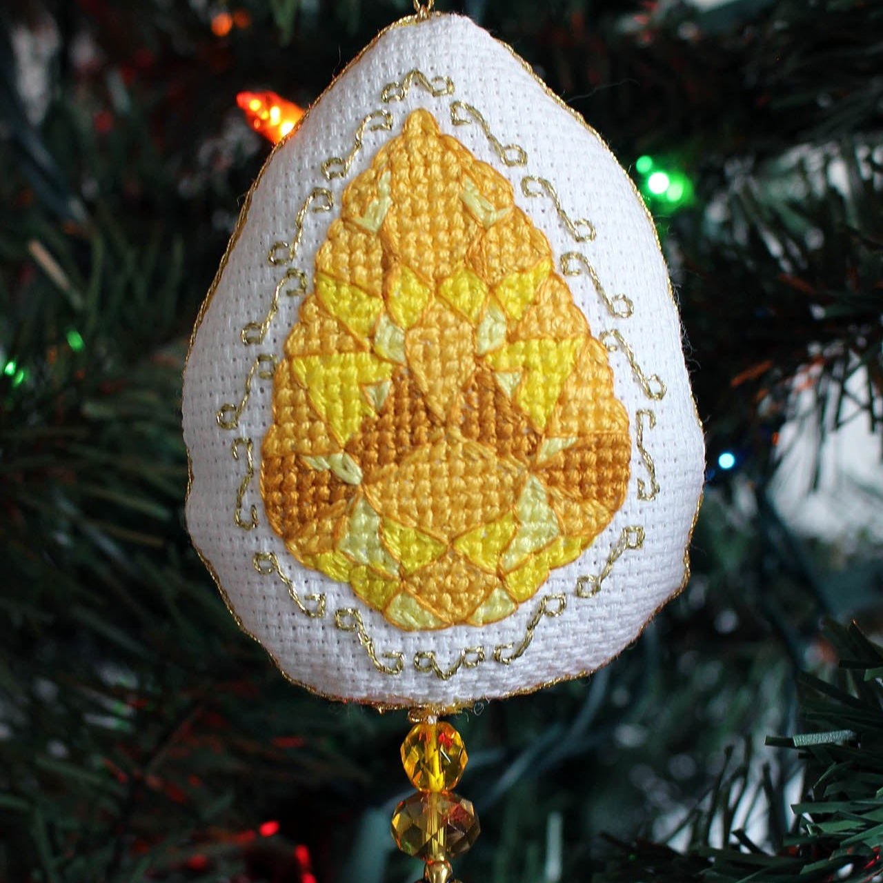 Jewel Ornaments Cross Stitch Pattern Download - Raspberry Lane Crafts